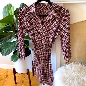 Juicy Couture wrap dress in retro print. Size 0